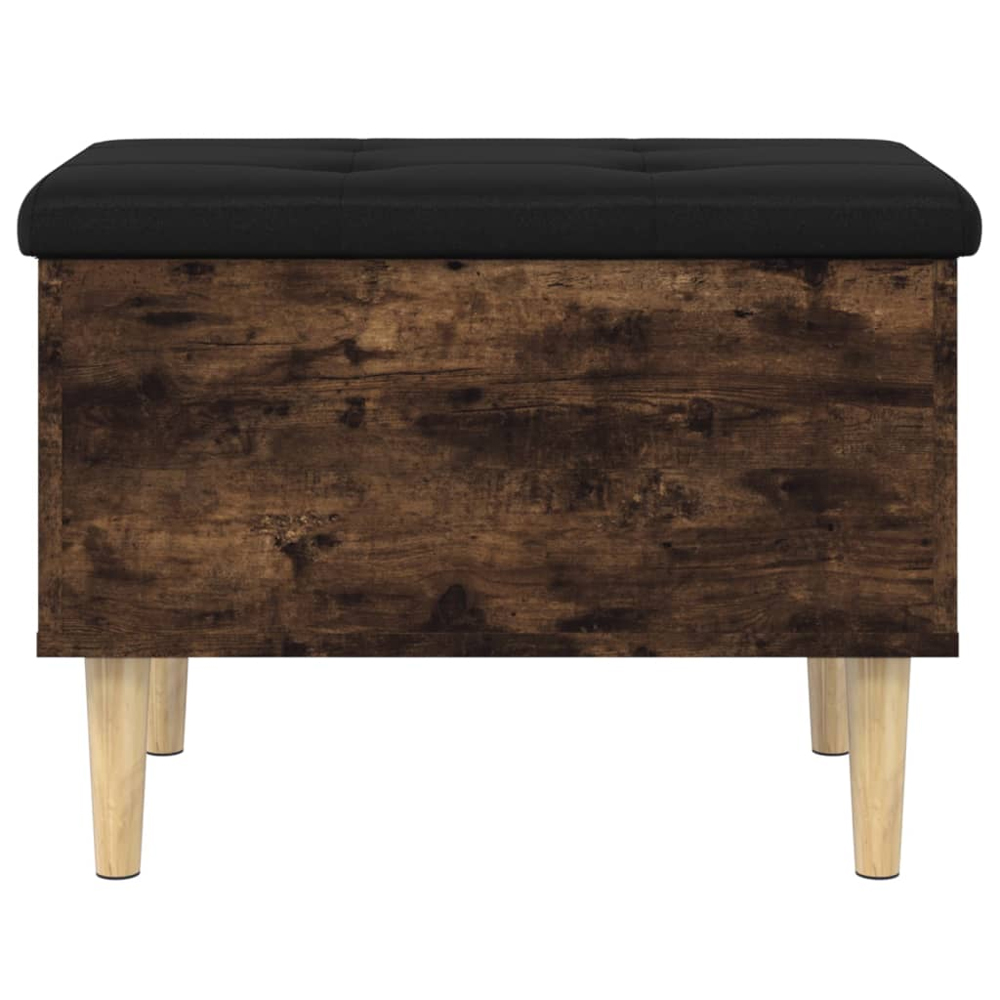 Barberton 62cm Wooden Hallway Storage Bench In Smoked Oak