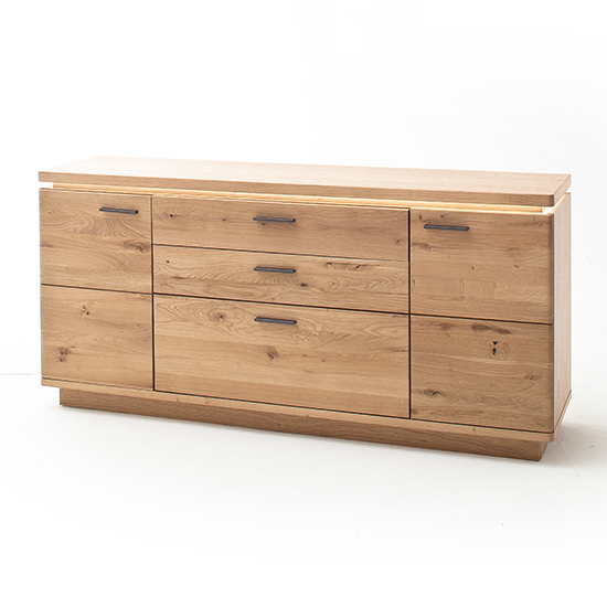 Barcelona Sideboard In Planked Oak With 2 Doors 3 Drawers_2