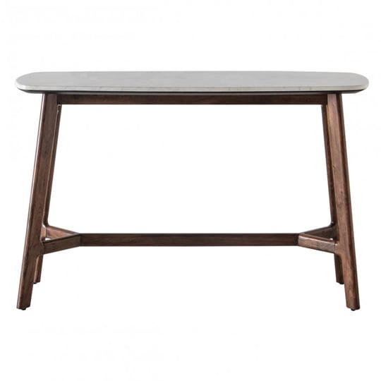 Barcelona Wooden Console Table With Marble Top_1