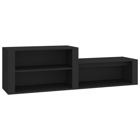 Barcelona Wooden Hallway Shoe Storage Rack In Black