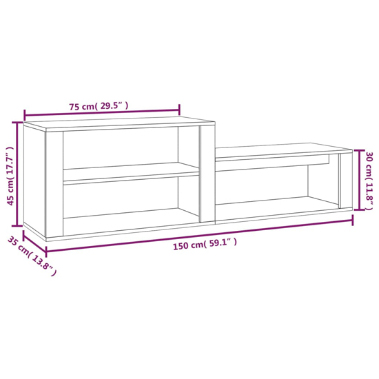 Barcelona Wooden Hallway Shoe Storage Rack In Brown Oak