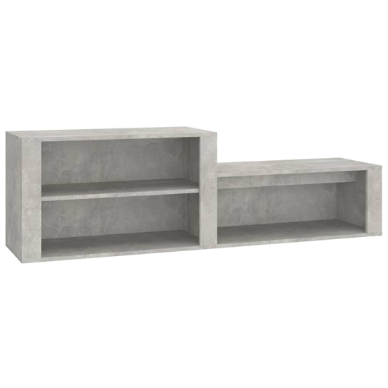 Barcelona Wooden Hallway Shoe Storage Rack In Concrete Effect