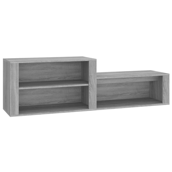 Barcelona Wooden Hallway Shoe Storage Rack In Grey Sonoma Oak