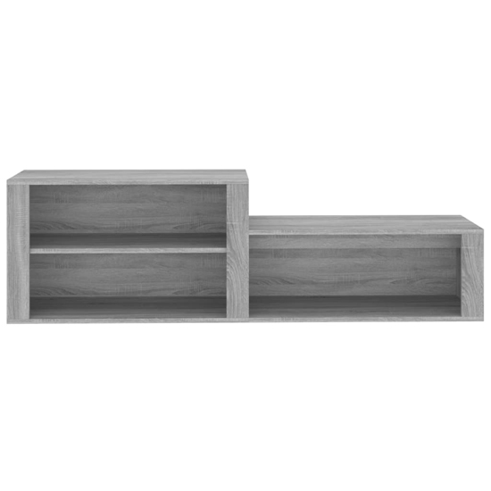 Barcelona Wooden Hallway Shoe Storage Rack In Grey Sonoma Oak