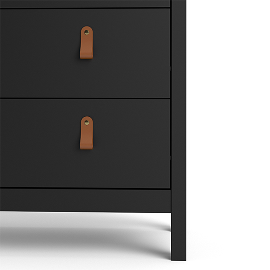 Barcila Wooden Display Cabinet With 2 Doors In Matt Black