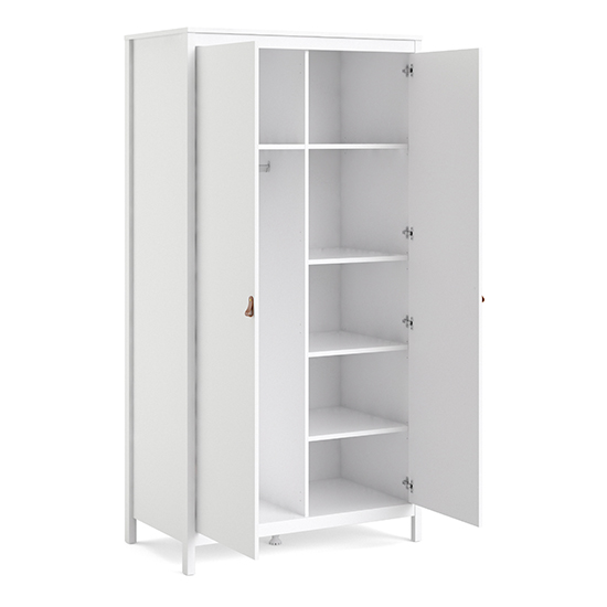 Barcila Wooden Wardrobe With 2 Doors in White