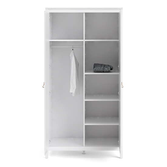 Barcila Wooden Wardrobe With 2 Doors in White