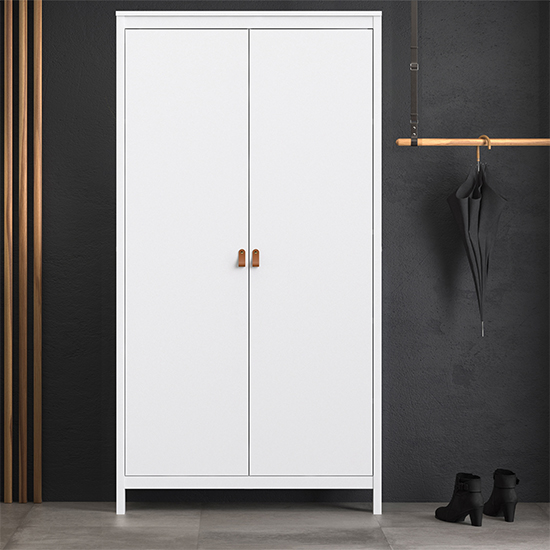 Read more about Barcila 2 doors wooden wardrobe in white