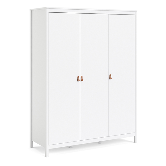 Barcila Wooden Wardrobe With 3 Doors In White