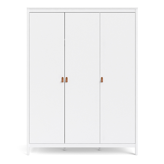 Barcila Wooden Wardrobe With 3 Doors In White