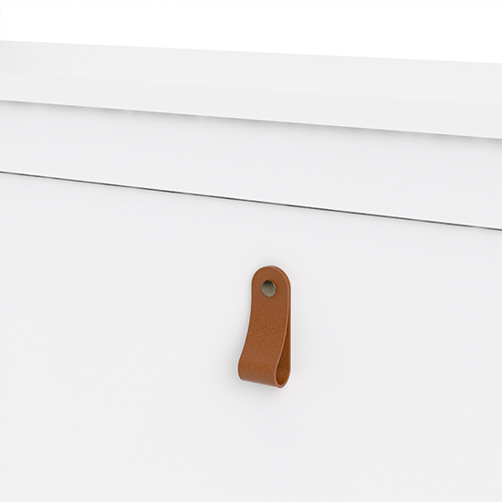 Barcila Wooden Shoe Cabinet With 4 Flip Doors In White