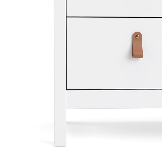 Barcila Wooden Chest Of Drawers With 3 Drawers In White