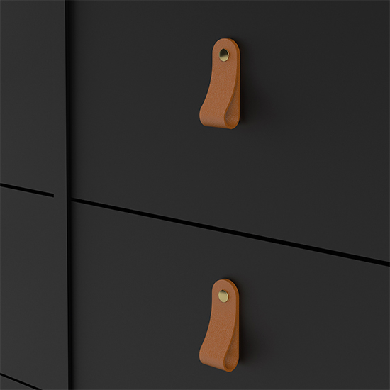 Barcila Wooden Chest Of Drawers With 8 Drawers In Matt Black
