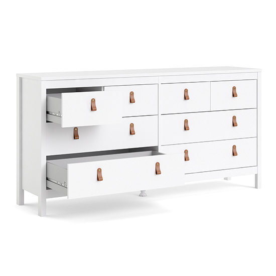 Barcila Wooden Chest Of Drawers With 8 Drawers In White