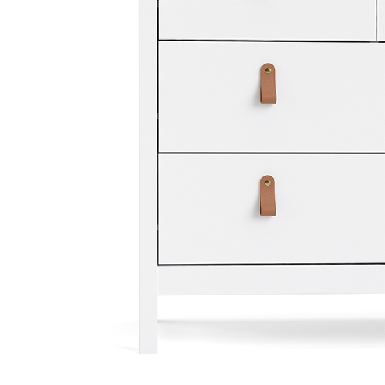 Barcila Wooden Chest Of Drawers With 8 Drawers In White