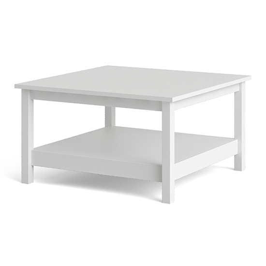 Barcila Wooden Square Coffee Table In White