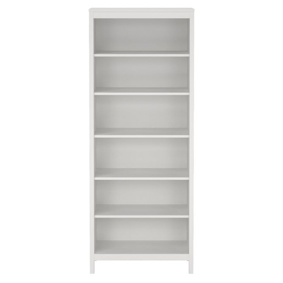 Barcila Wooden Bookcase With 5 Shelves In White