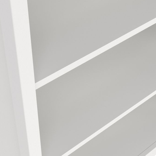 Barcila Wooden Bookcase With 5 Shelves In White