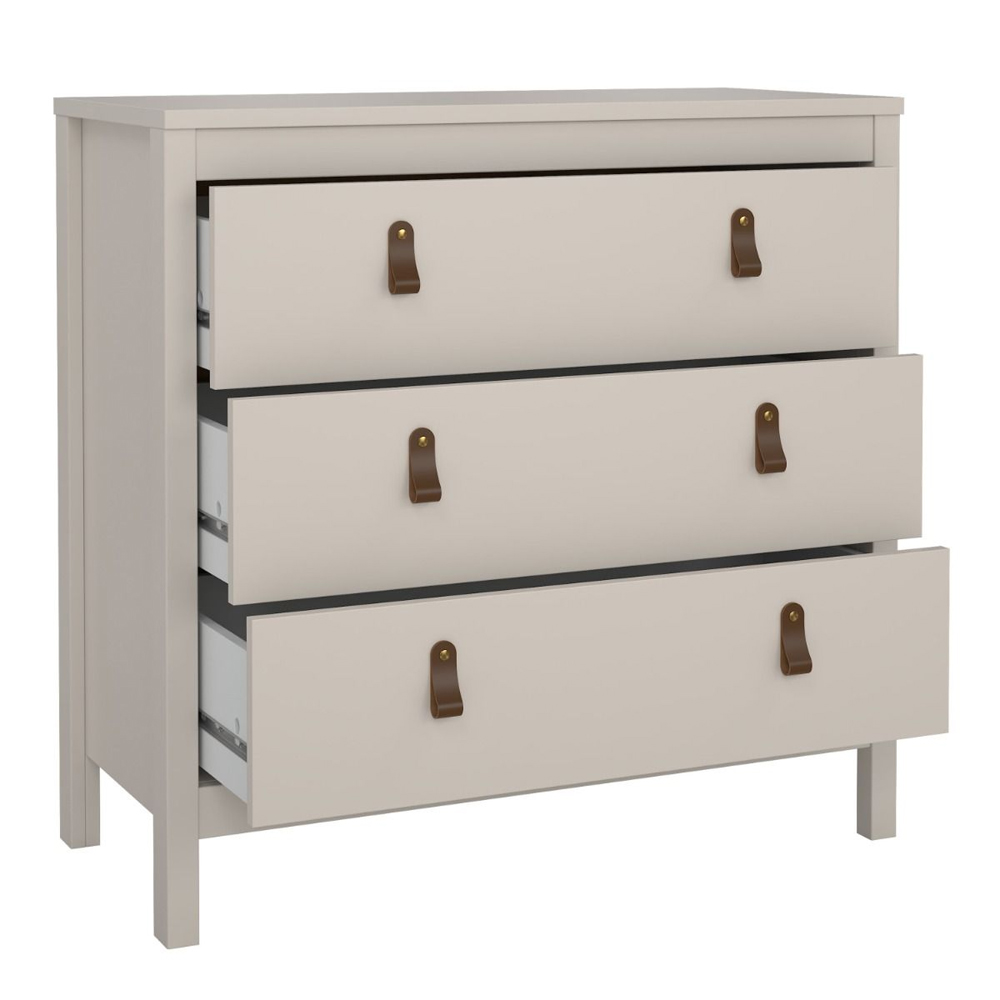 Barcila Wooden Chest Of 3 Drawers In Cashmere
