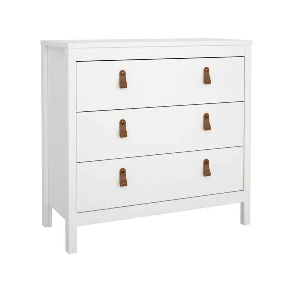 Barcila Wooden Chest Of 3 Drawers in White