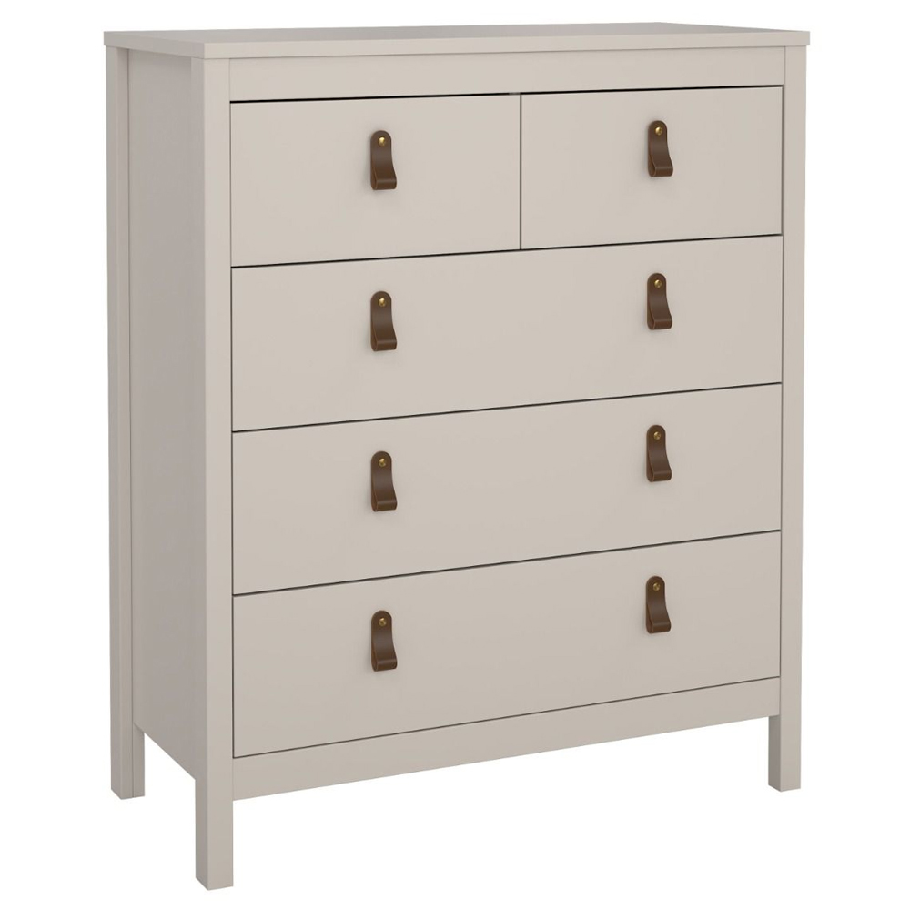 Barcila Wooden Chest Of 5 Drawers In Cashmere