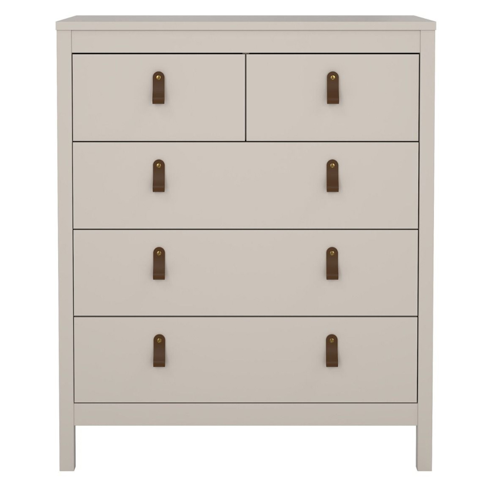 Barcila Wooden Chest Of 5 Drawers In Cashmere