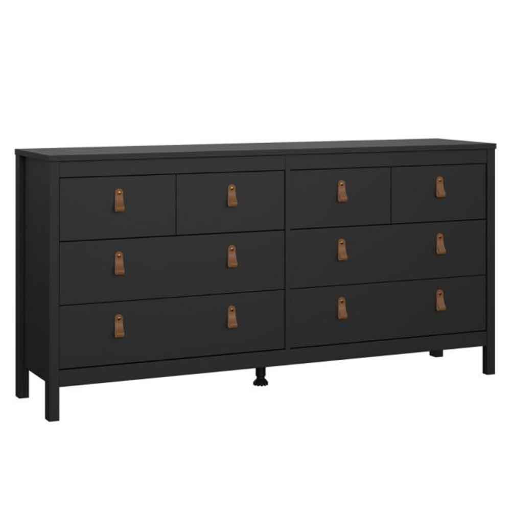 Barcila Wooden Chest Of 8 Drawers in Matt Black