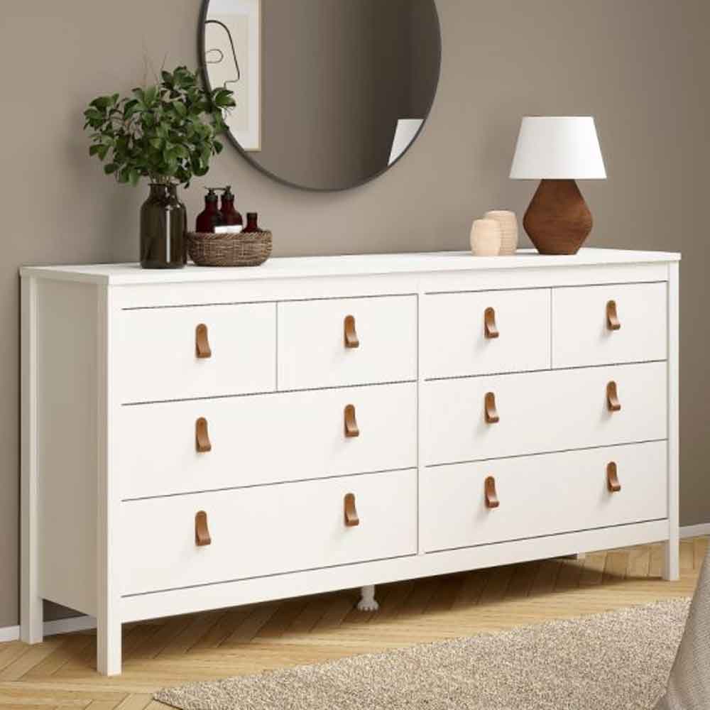 Barcila Wooden Chest Of Drawers With 8 Drawers In White