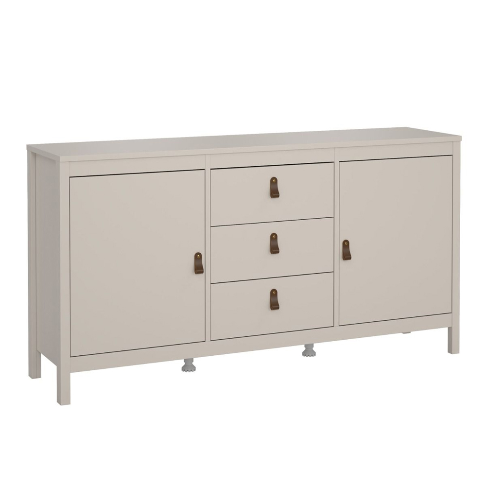 Barcila Wooden Sideboard With 2 Doors 3 Drawers In Cashmere