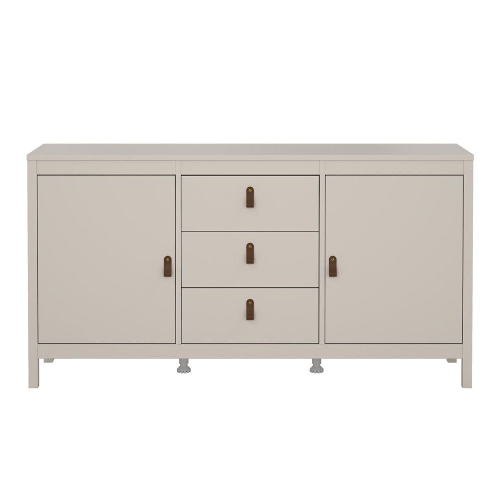 Barcila Wooden Sideboard With 2 Doors 3 Drawers In Cashmere