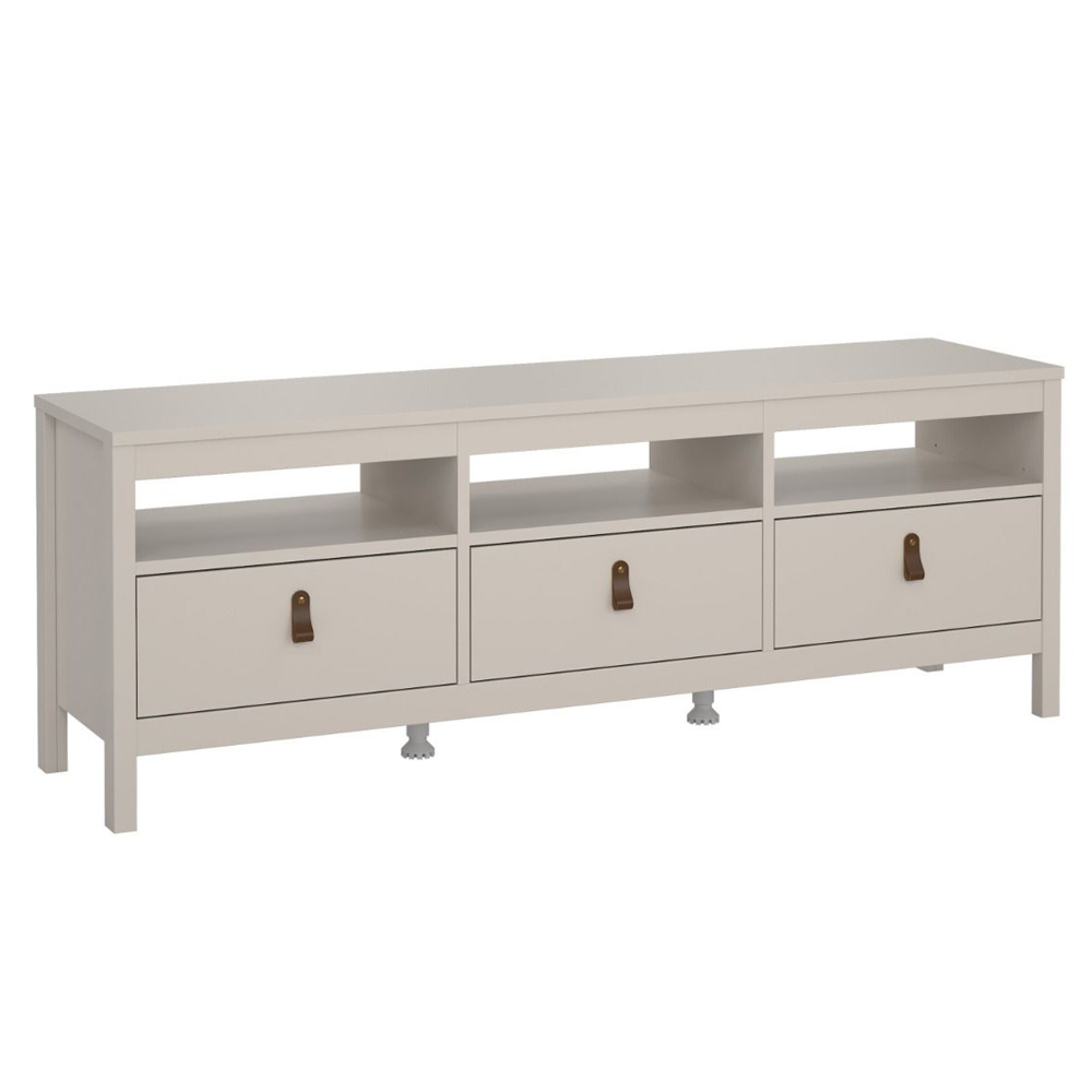 Barcila Wooden TV Stand With 3 Drawers In Cashmere