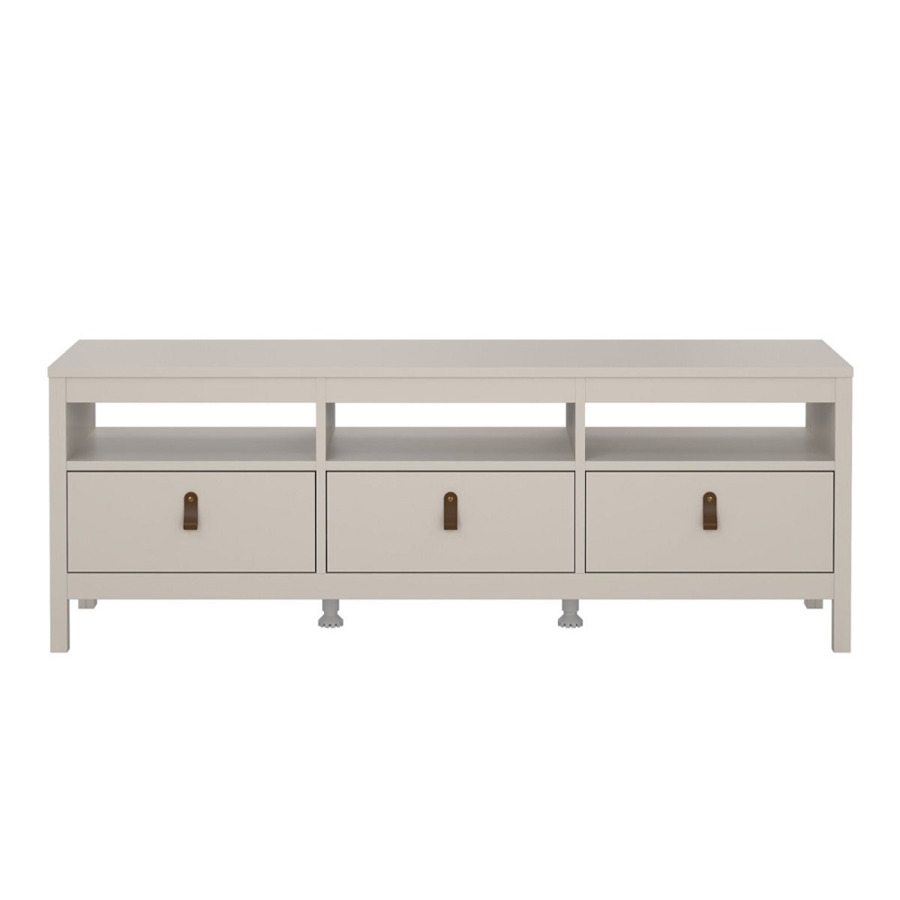 Barcila Wooden TV Stand With 3 Drawers In Cashmere