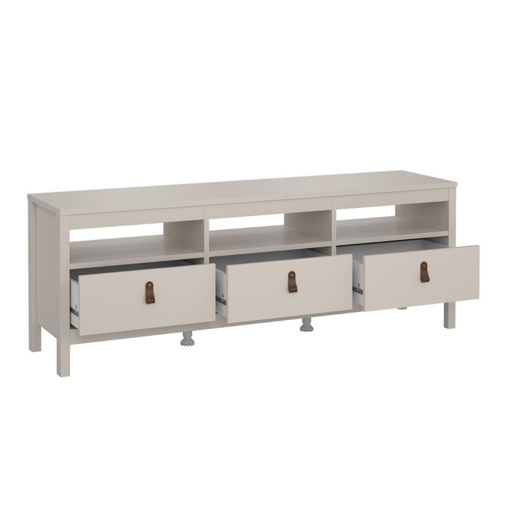 Barcila Wooden TV Stand With 3 Drawers In Cashmere