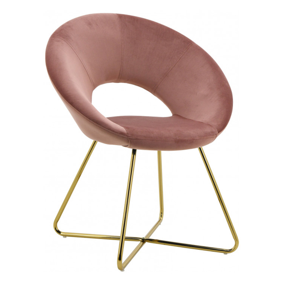 Barclay Velvet Dining Chair In Taupe With Gold Steel Legs_2
