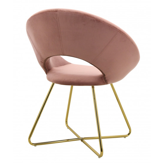 Barclay Velvet Dining Chair In Taupe With Gold Steel Legs_3