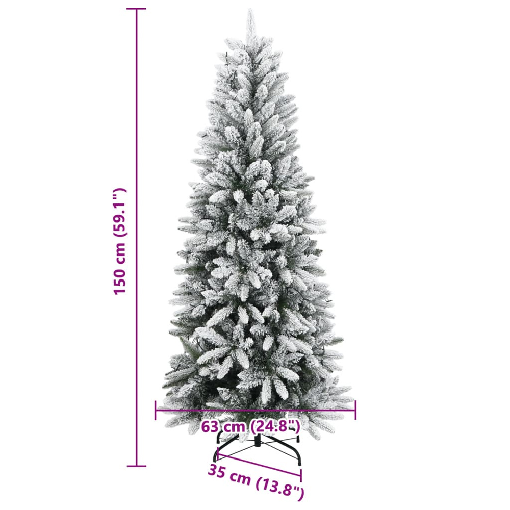 Barco 150cm Flocked Snow Artificial Christmas Tree With LED