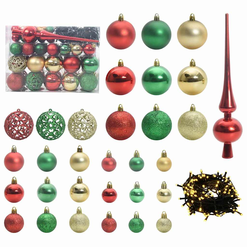 Barco 150cm Flocked Snow Artificial Xmas Tree With LED And Baubles