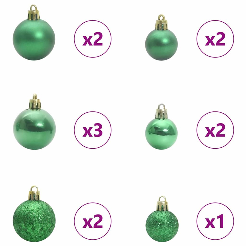 Barco 150cm Flocked Snow Artificial Xmas Tree With LED And Baubles