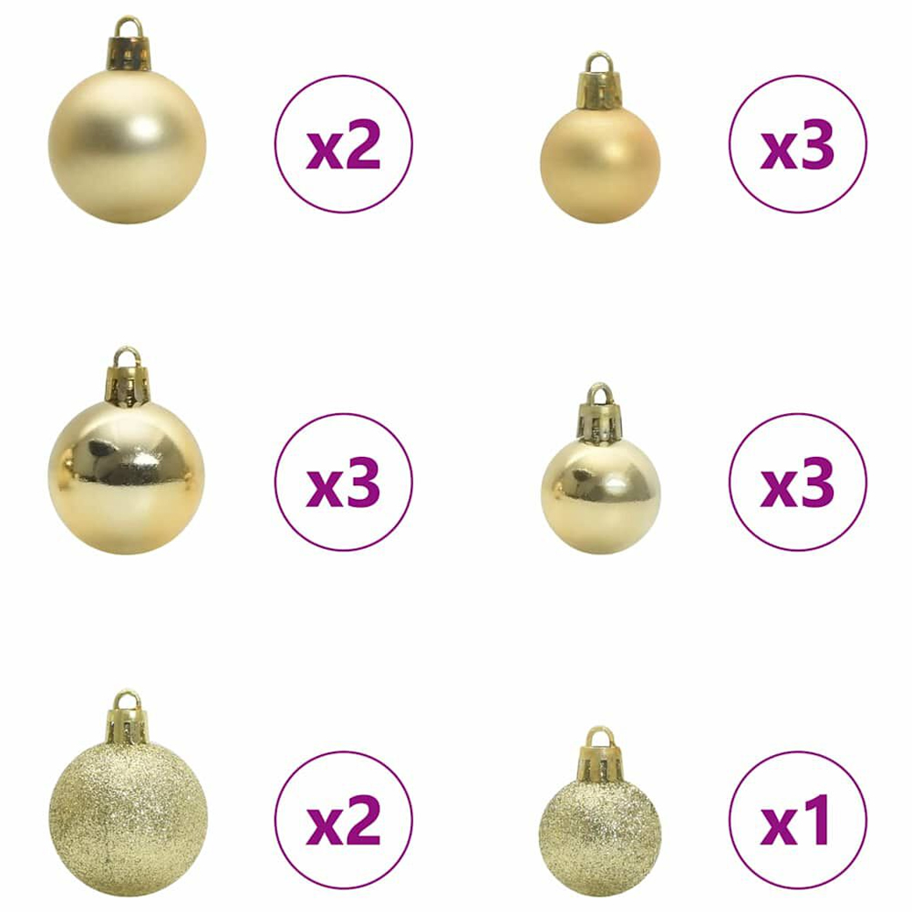 Barco 150cm Flocked Snow Artificial Xmas Tree With LED And Baubles