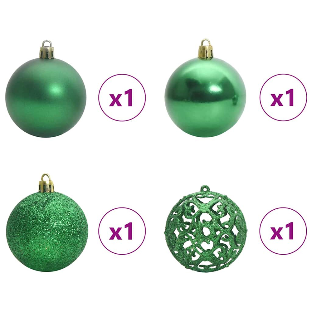 Barco 150cm Flocked Snow Artificial Xmas Tree With LED And Baubles