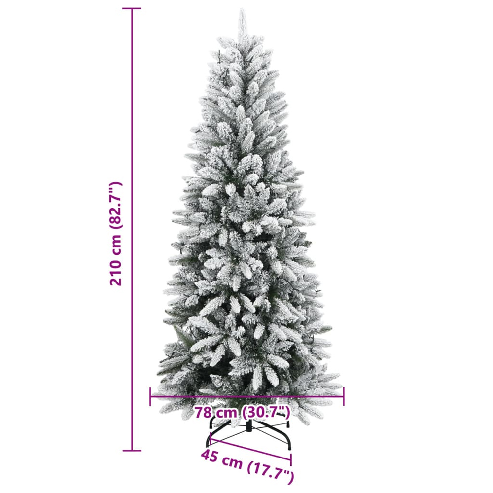 Barco 210cm Flocked Snow Artificial Christmas Tree Without LED