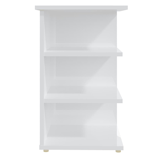 Bardia High Gloss Side Table With 3 Shelves In White_3