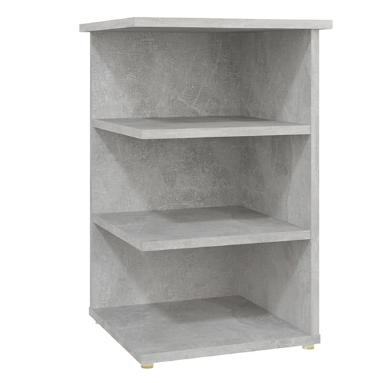 Bardia Wooden Side Table With 3 Shelves In Concrete Effect_2