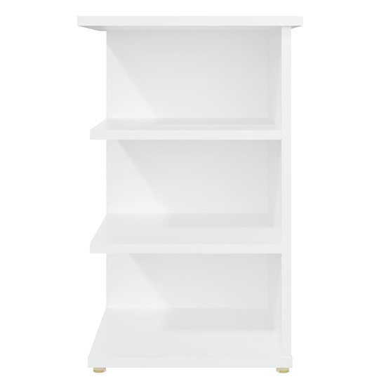 Bardia Wooden Side Table With 3 Shelves In White_3