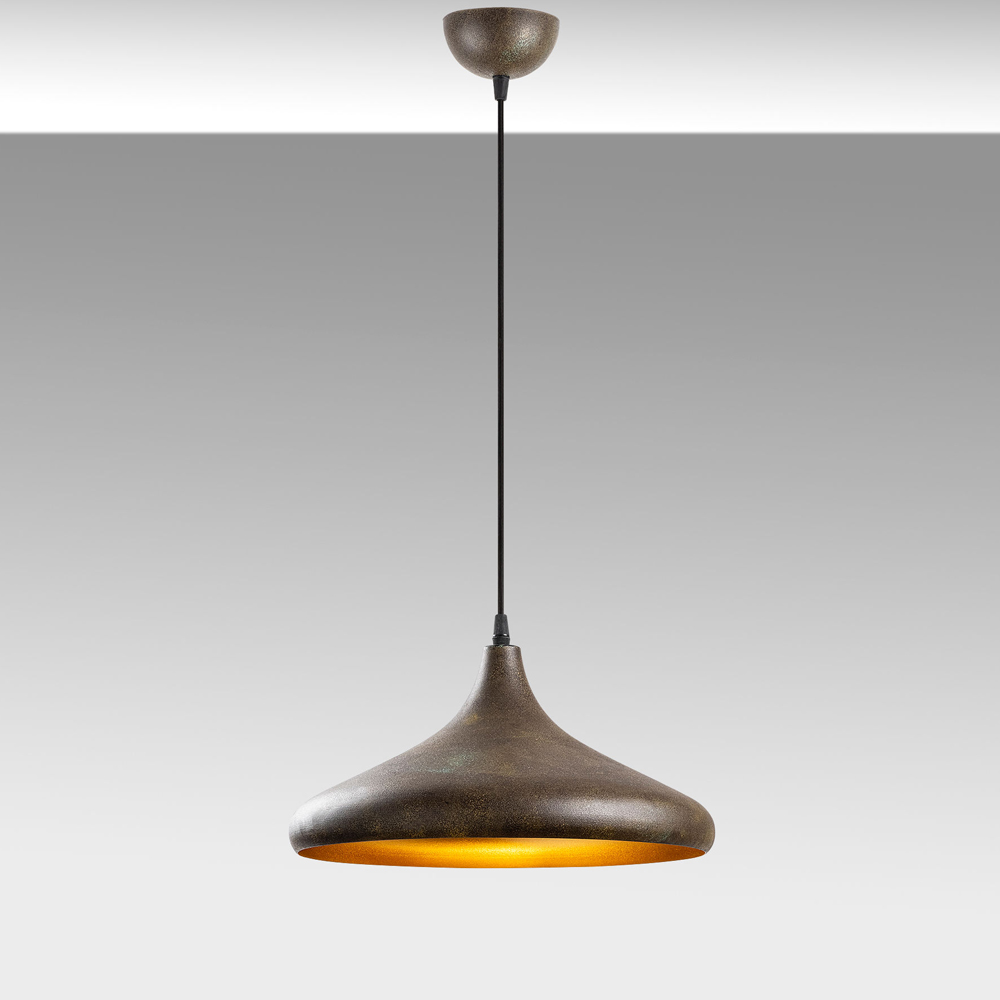 Barek Metal Ceiling Pendant Light in Patina