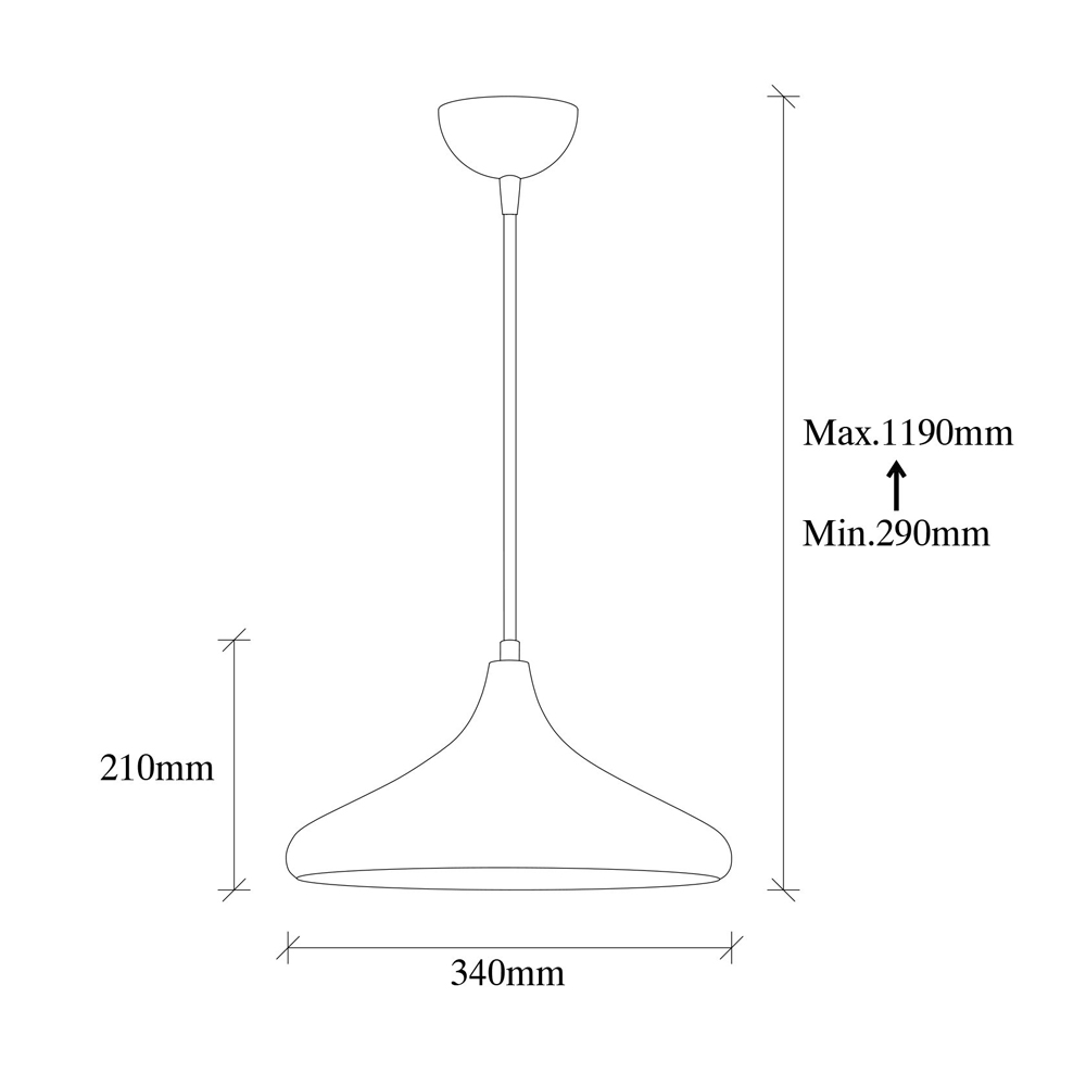 Barek Metal Ceiling Pendant Light in Vintage