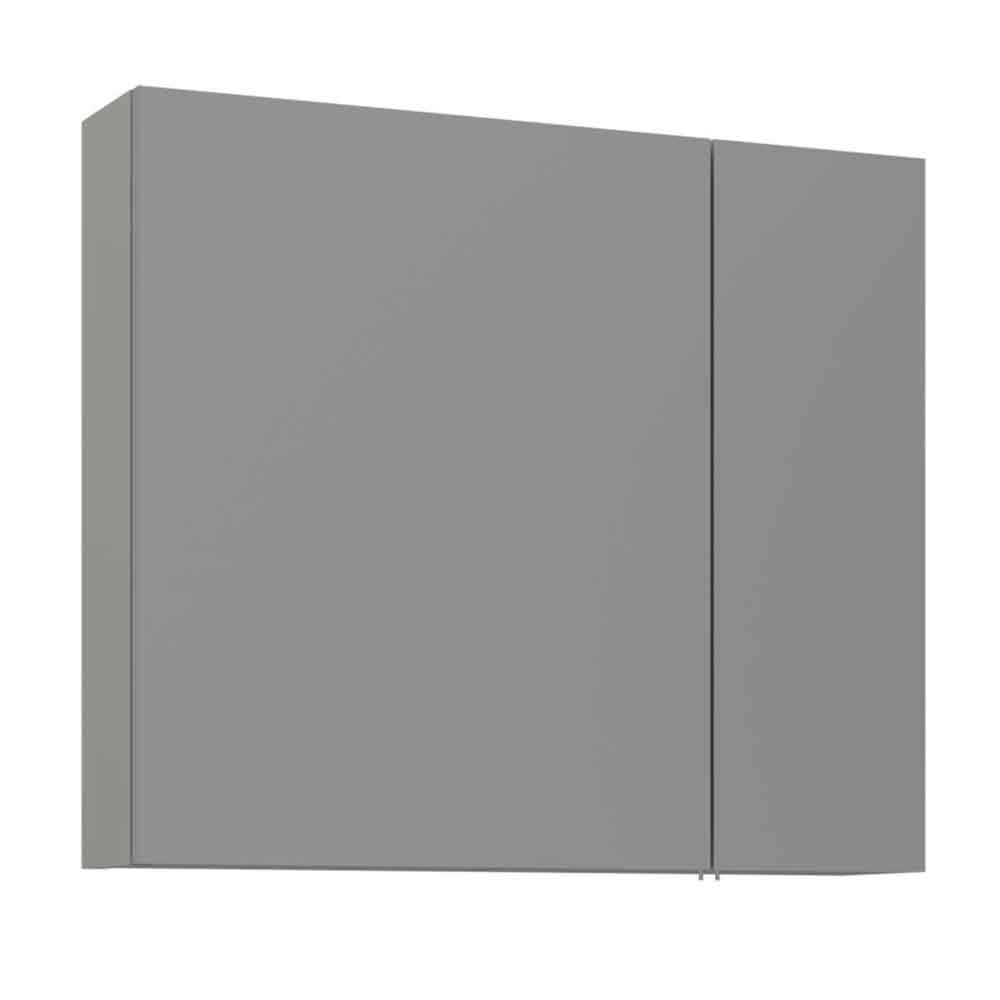 Bari Large Wooden Wall Mounted Bathroom Mirror Cabinet with 2 Doors in Cashmere