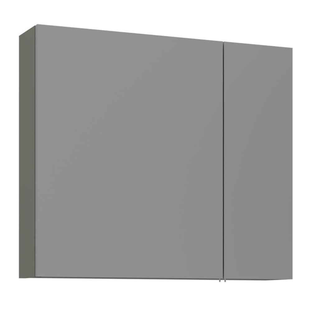 Bari Large Wooden Wall Mounted Bathroom Mirror Cabinet with 2 Doors in Green