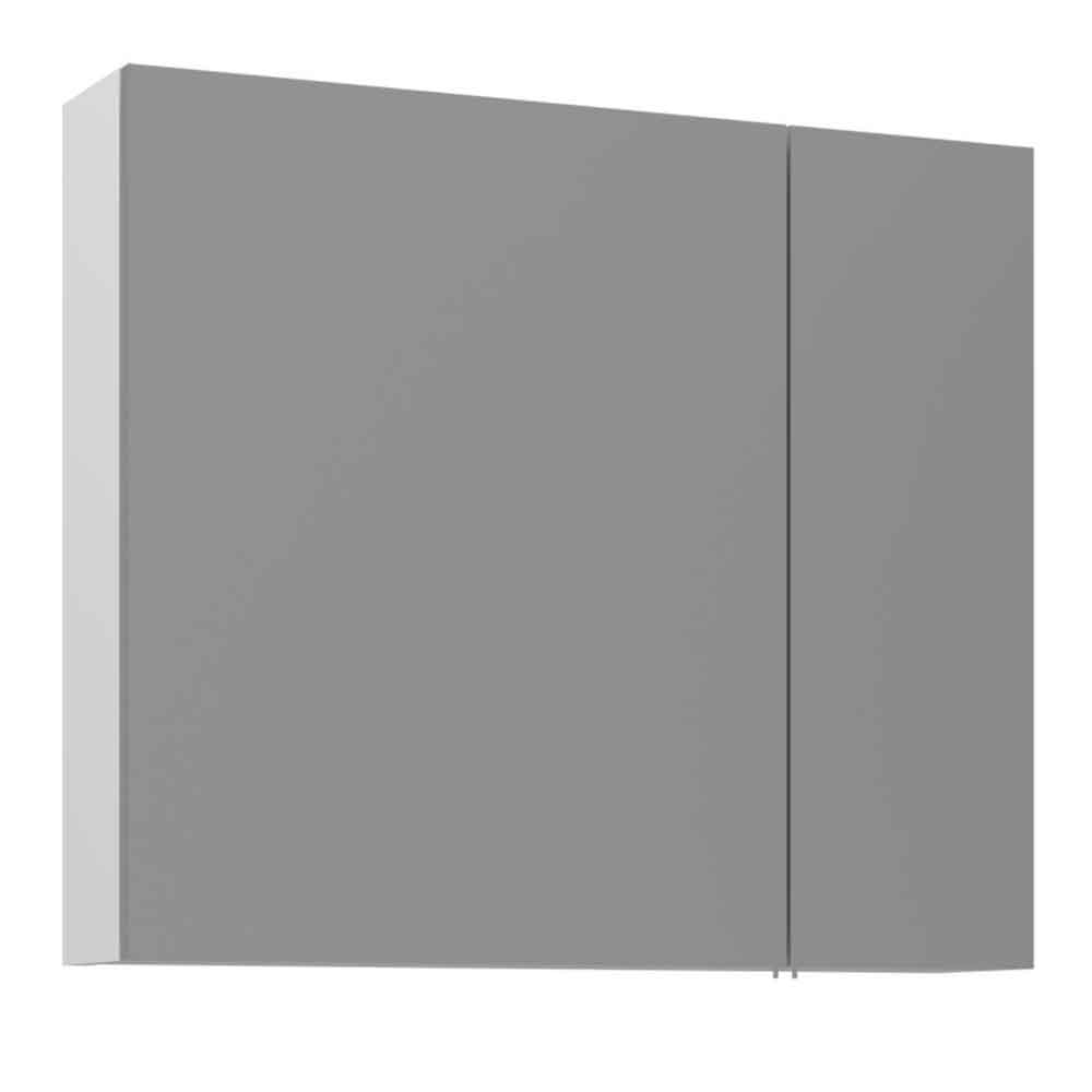 Bari Large Wooden Wall Mounted Bathroom Mirror Cabinet with 2 Doors in White