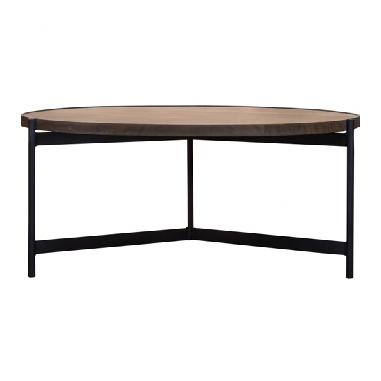 Bari Wooden Coffee Table With Black Legs Furniture in Fashion